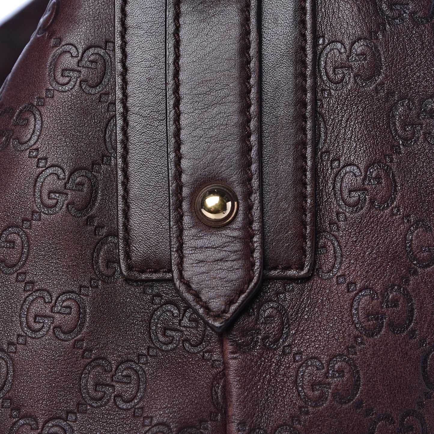 Guccissima Large Horsebit Chain Hobo Chocolate