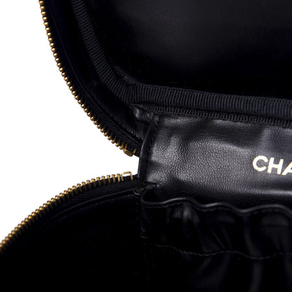 Chanel Lambskin Vanity Cosmetic Case Black 8 of 9