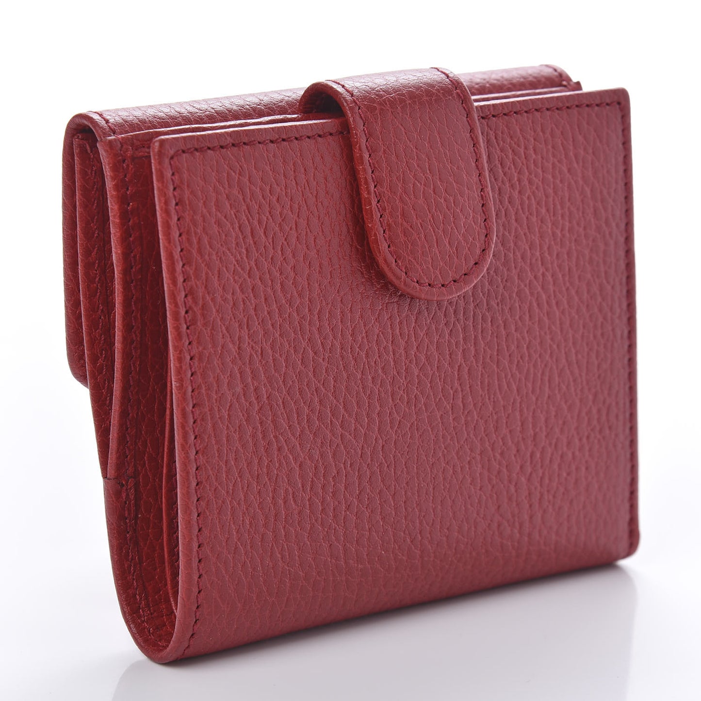 Dollar Calfskin Interlocking G French Wallet Rosso