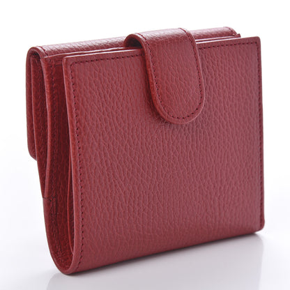 Gucci Dollar Calfskin Interlocking G French Wallet Rosso 3 of 10