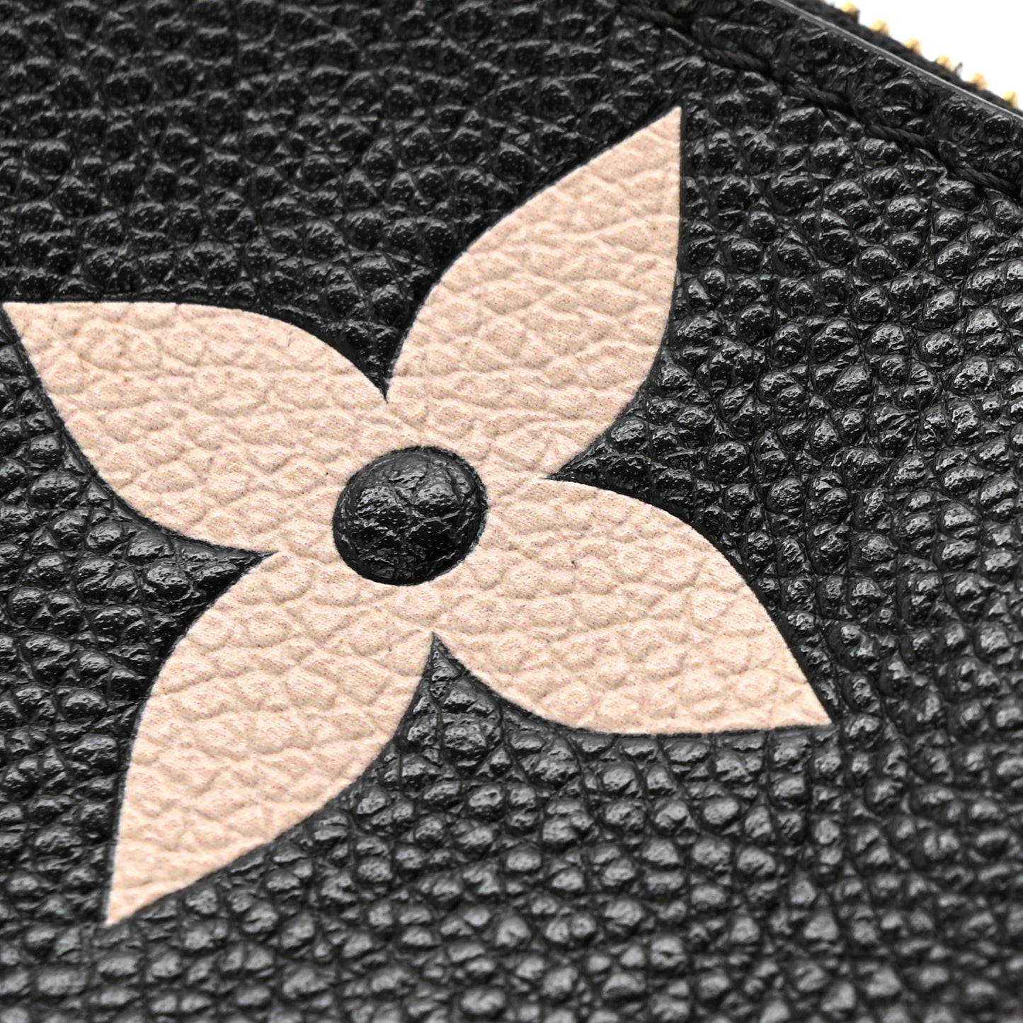 Empreinte Monogram Giant Double Zip Pochette Black Cream