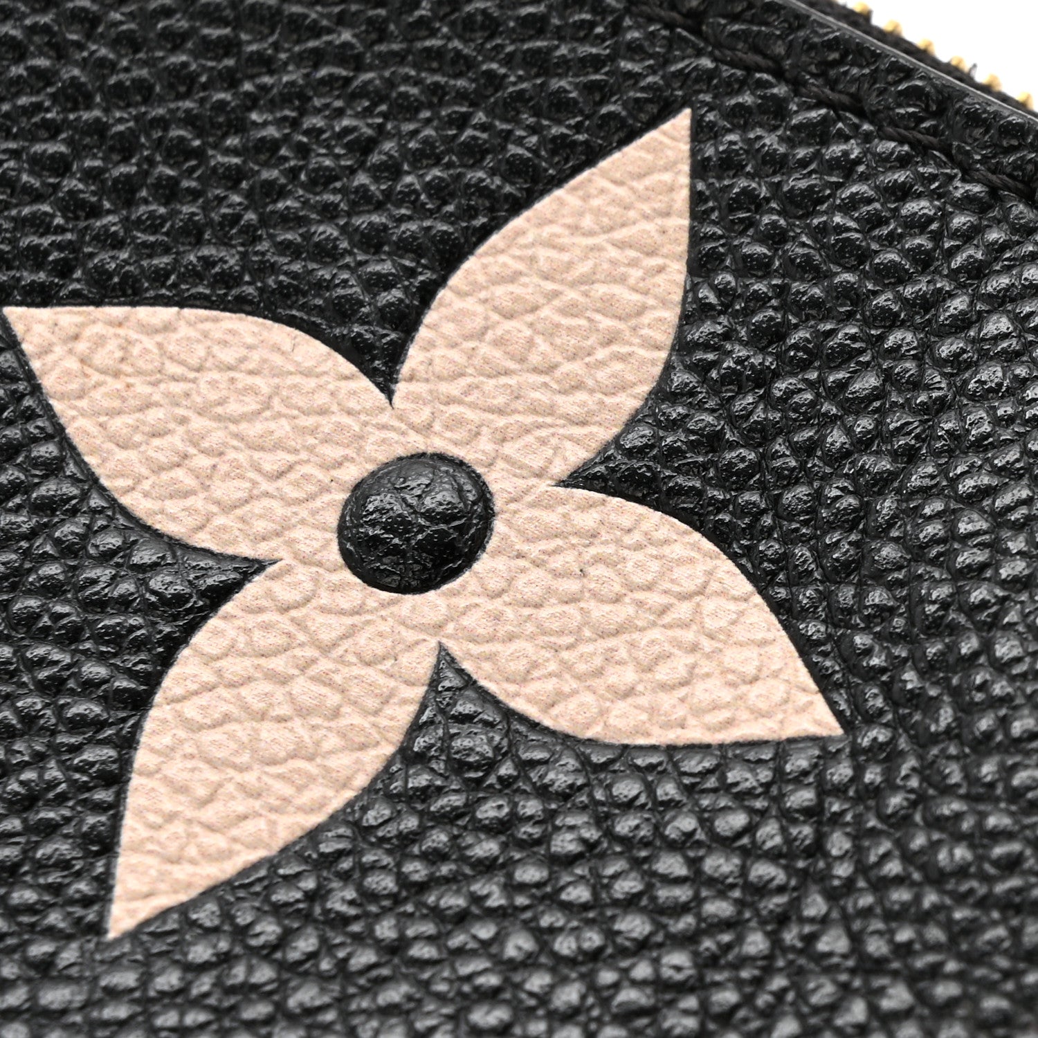Louis Vuitton Empreinte Monogram Giant Double Zip Pochette Black Cream 17 of 18