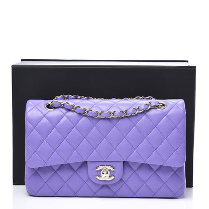 Chanel Caviar Quilted Medium Double Flap Purple 10 of 10