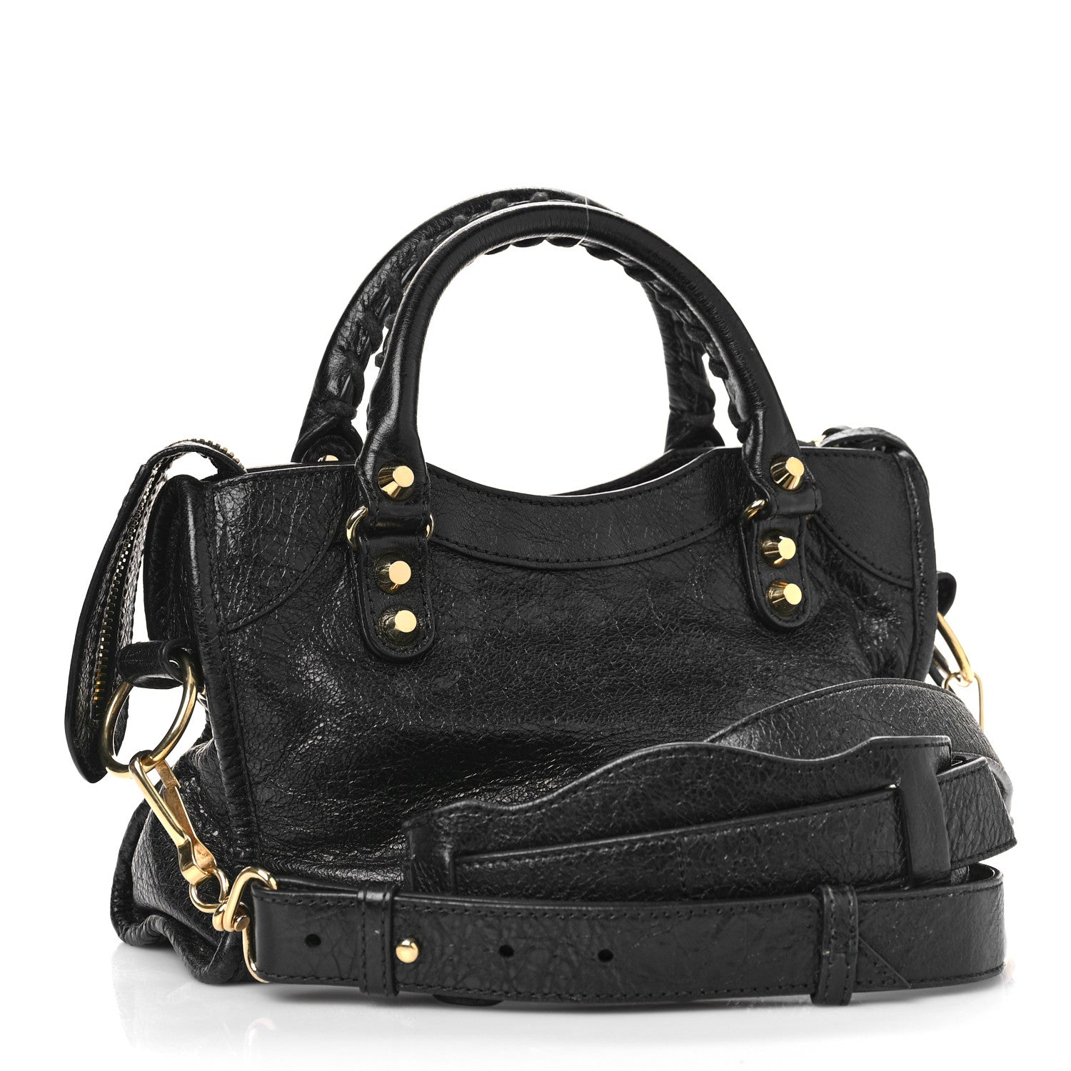 Balenciaga Agneau Classic Gold Hardware Mini City Black 3 of 9