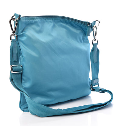 Prada Nylon Vela Flat Messenger Bag Turchese 3 of 10