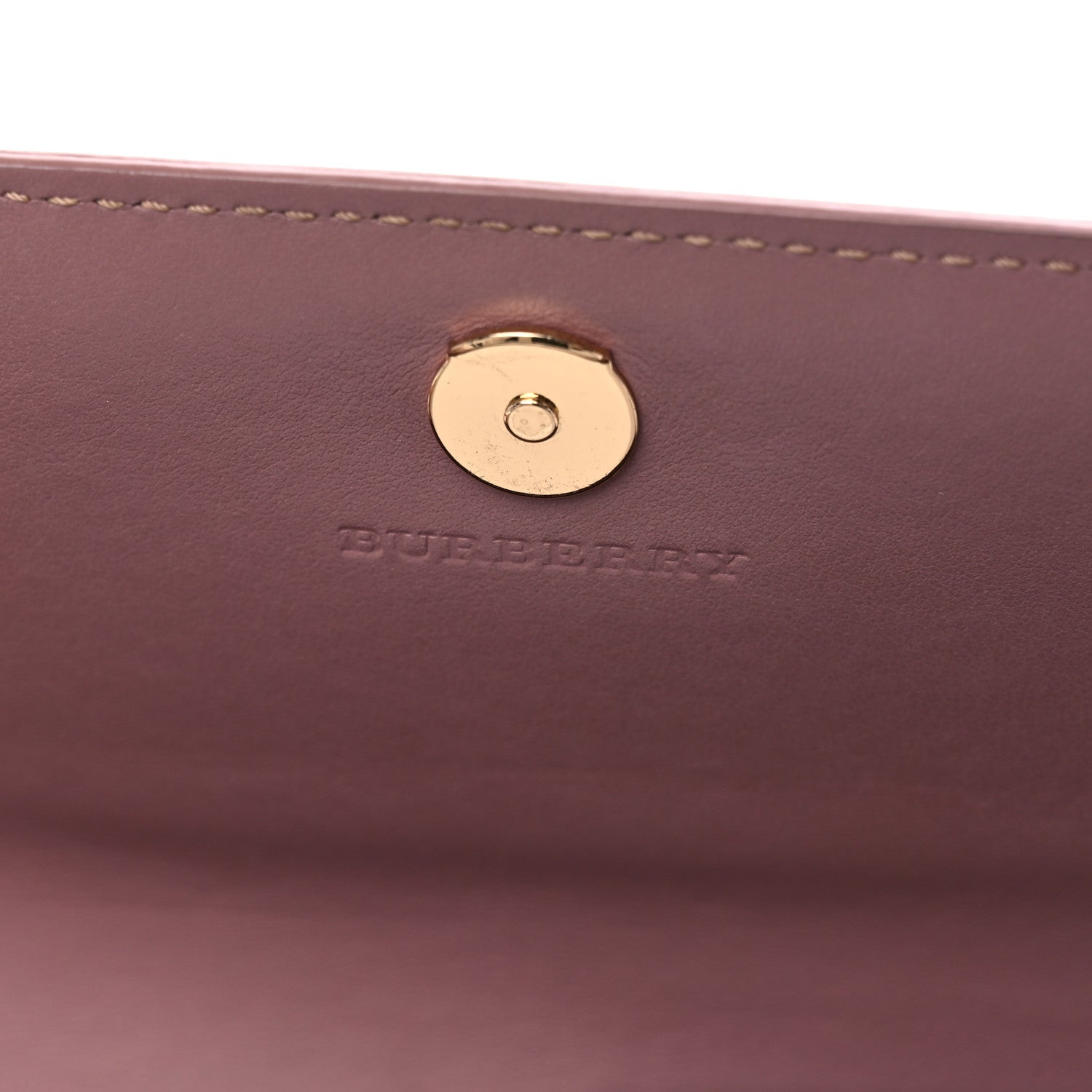 Burberry Haymarket Check Henley Wallet On Chain Dusty Pink 6 of 15