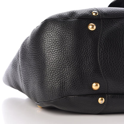 Prada Vitello Daino Buckle Tote Black 9 of 12
