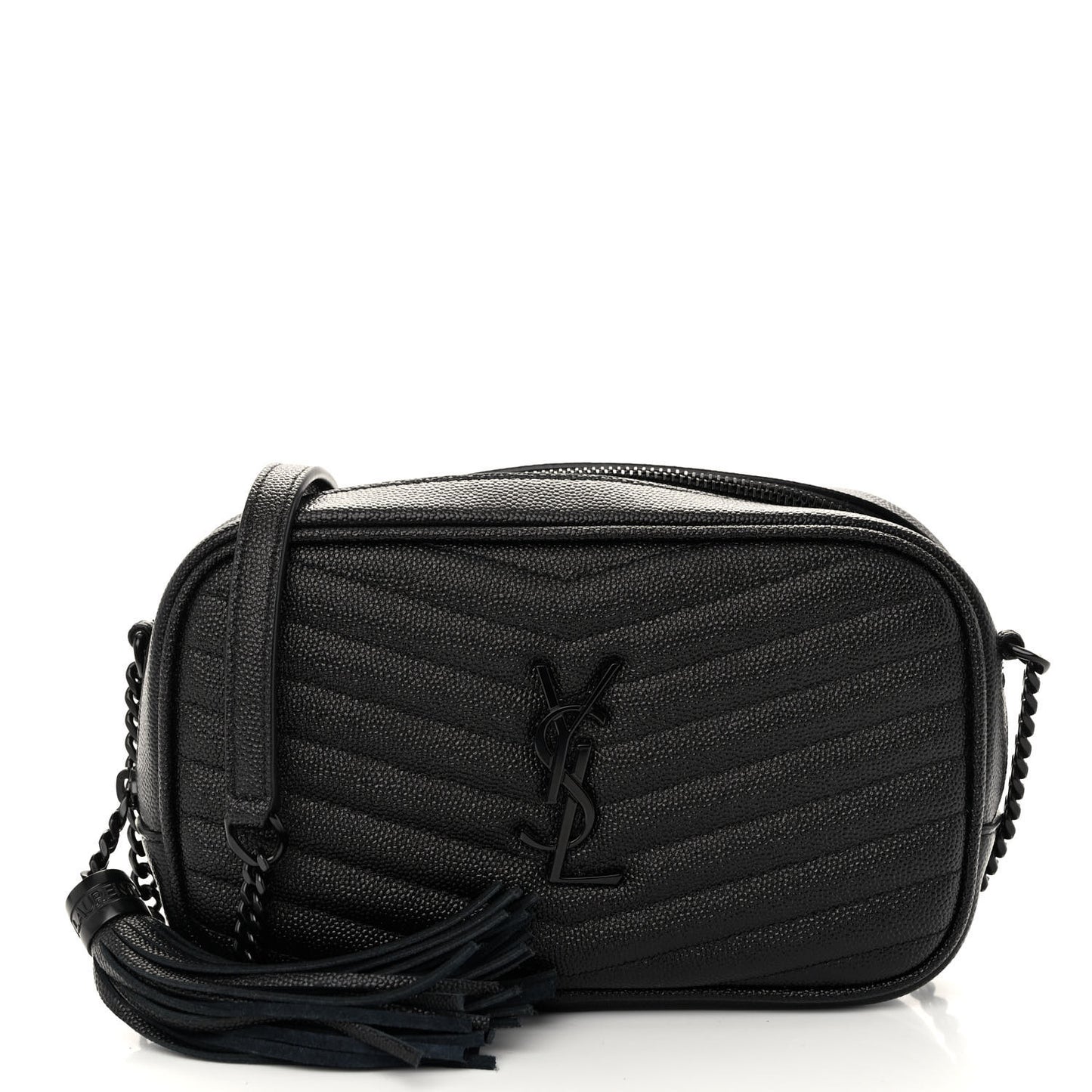 Grain De Poudre Matelasse Monochrome Monogram Mini Lou Camera Bag Black