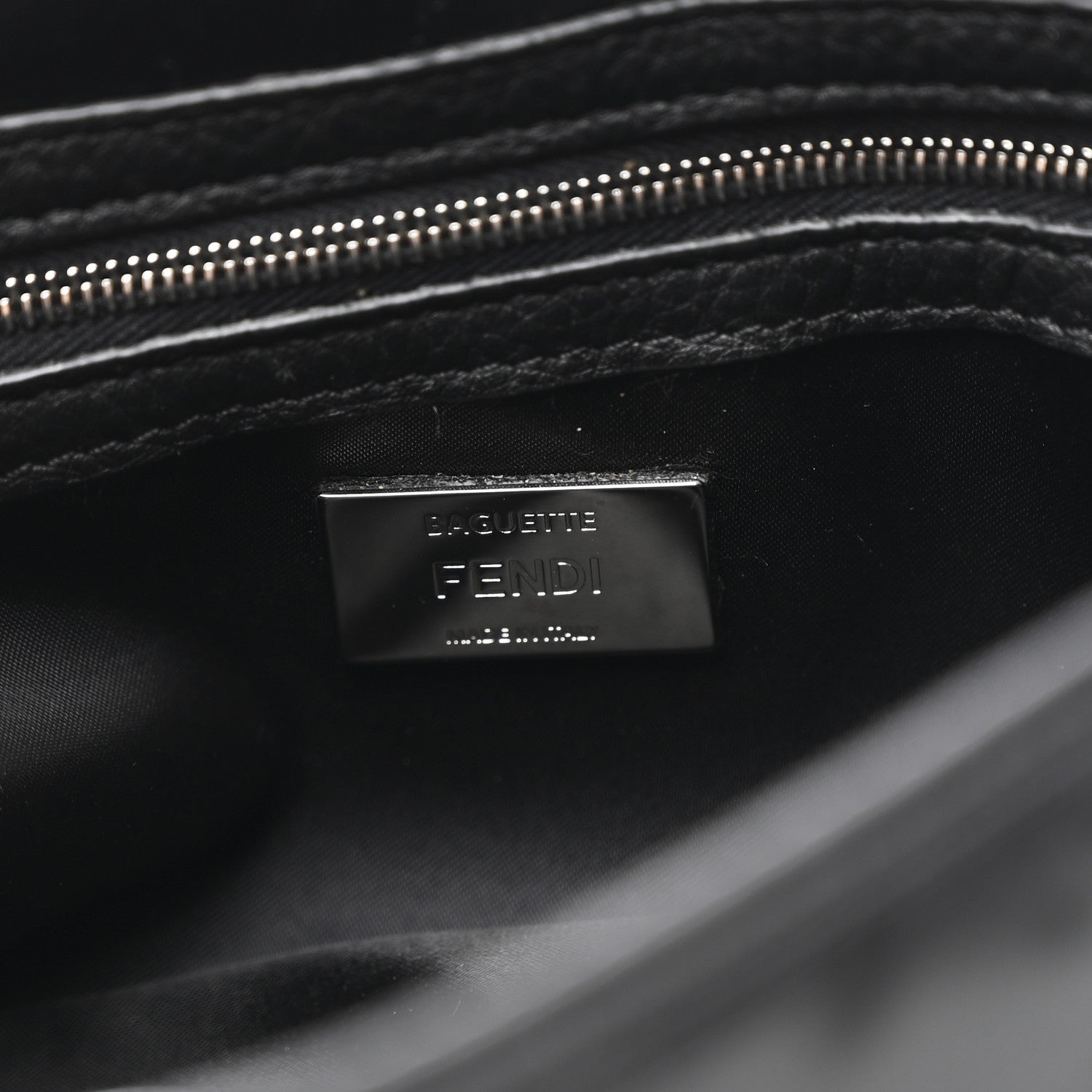 Fendi Econyl Cuoio Romano Multipocket Baguette Black 6 of 11