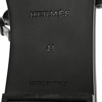 Hermes Rubber Chaine d'Ancre Rivage Sandals 41 Black 8 of 9