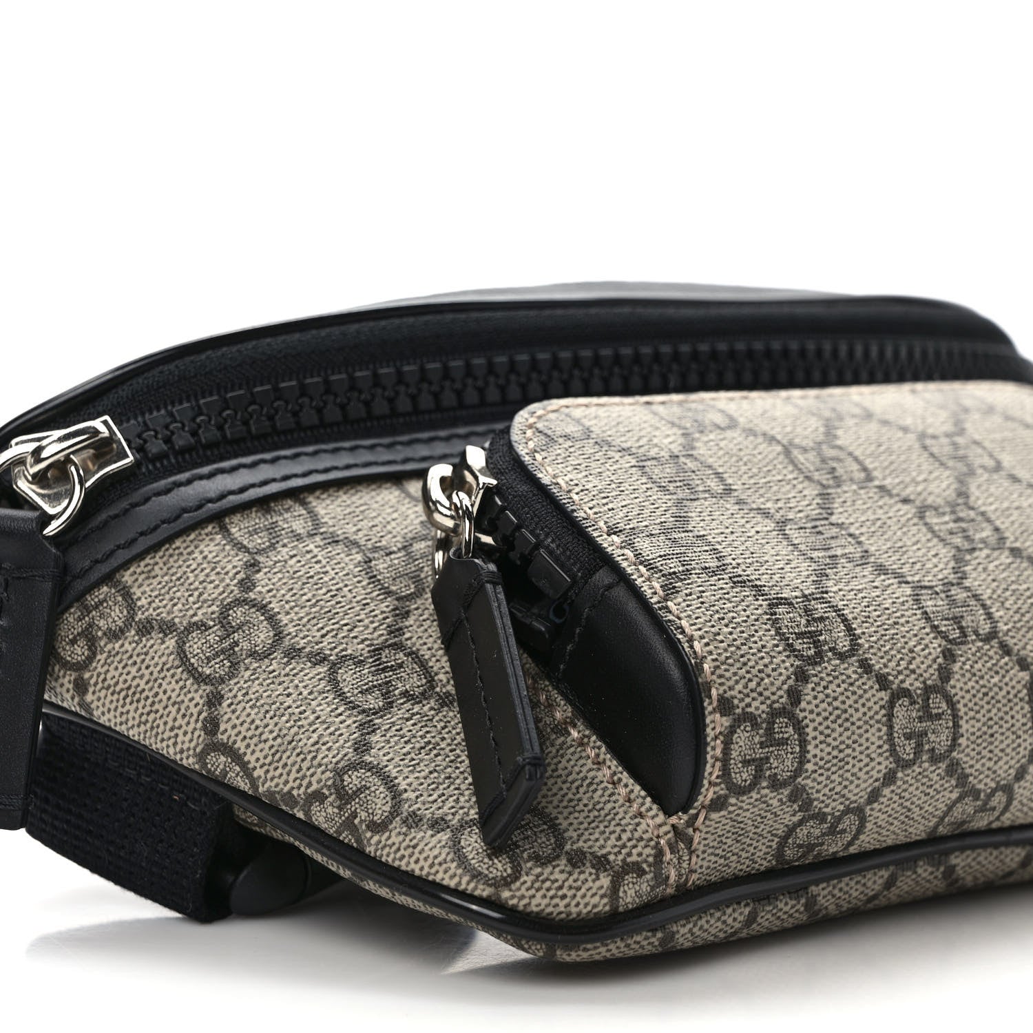 Gucci GG Supreme Monogram Belt Bag Black 8 of 9