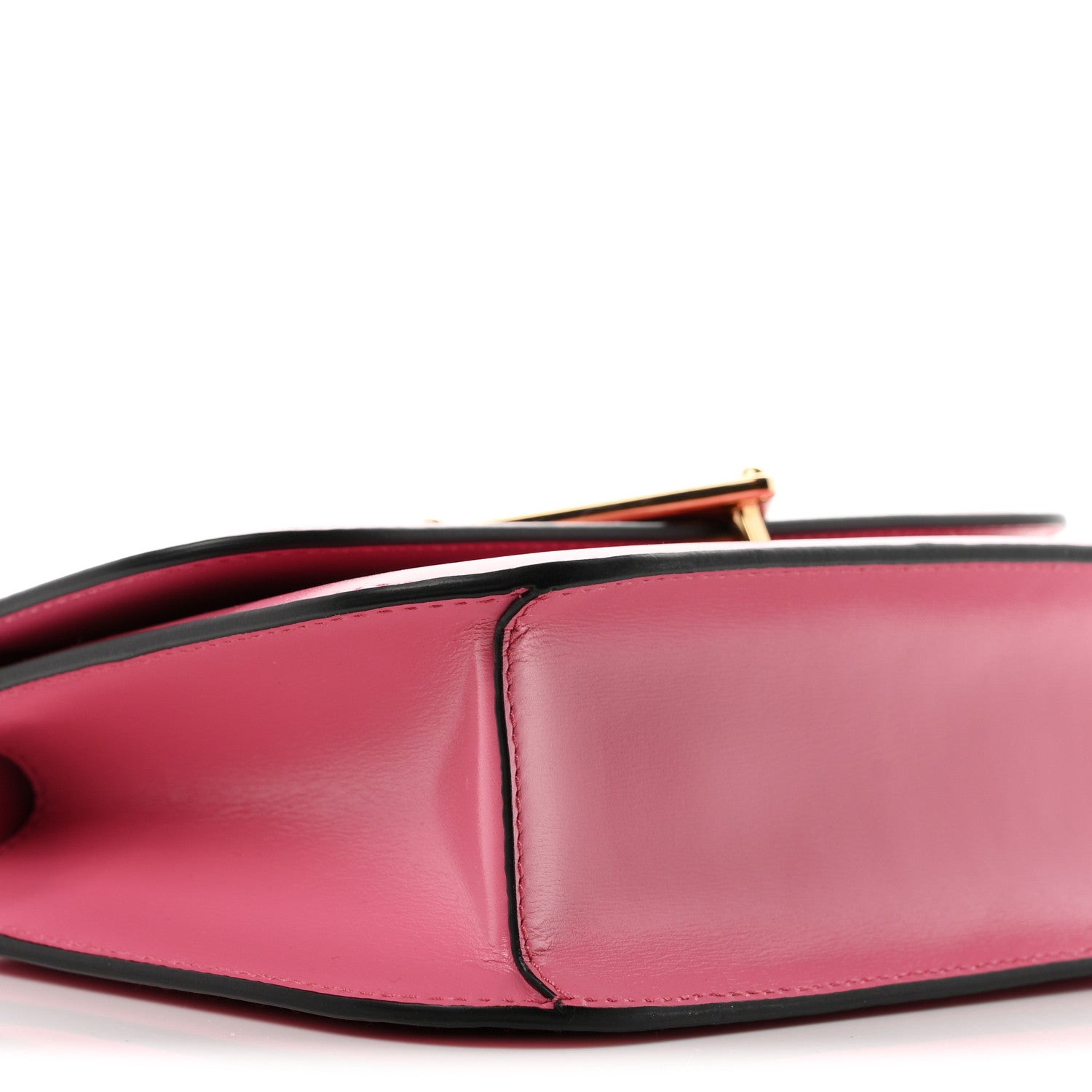 Prada Box Calfskin Triangle Embleme Flap Shoulder Bag Begonia 9 of 10