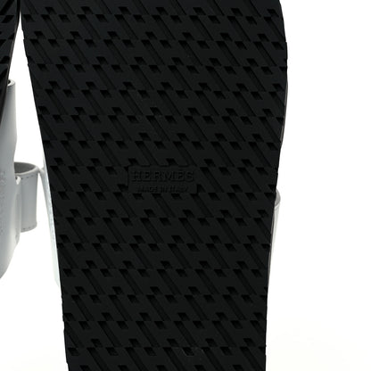 Hermes Calfskin Womens Chypre Sandals 40 White 6 of 9