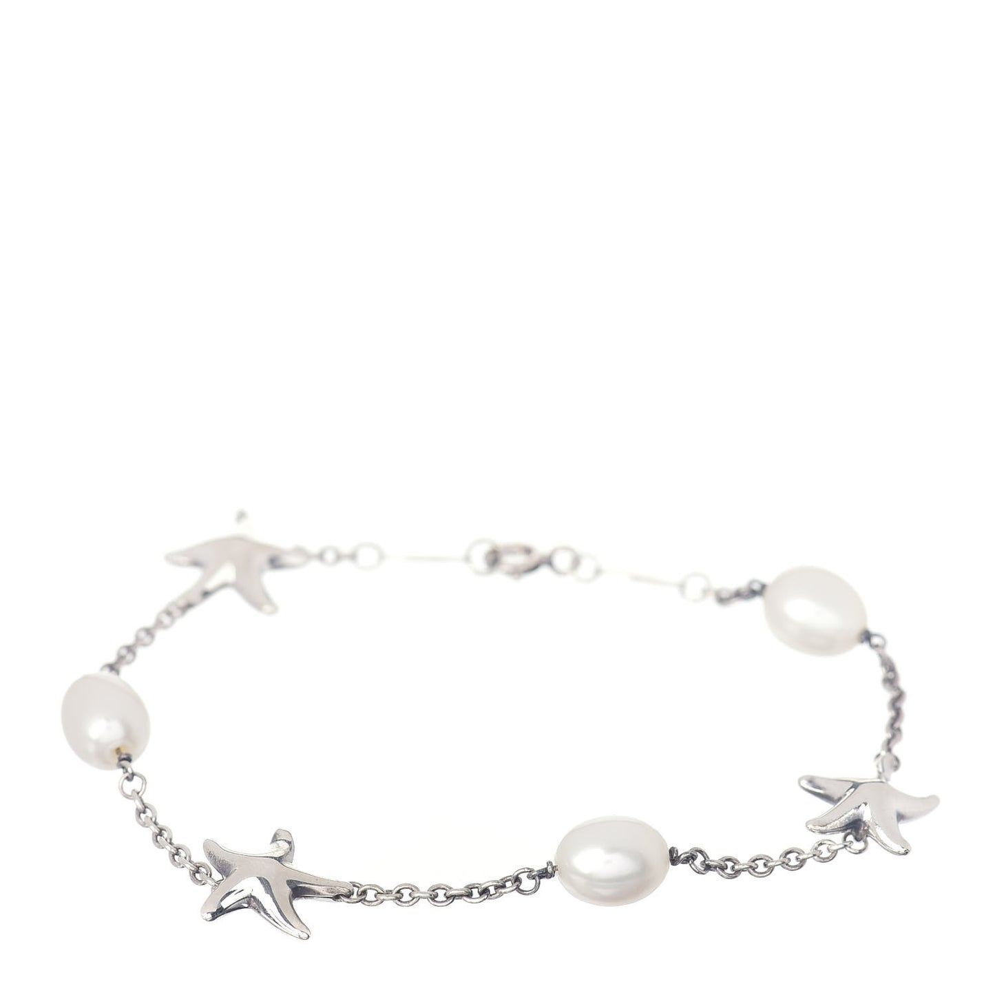 Sterling Silver Pearl Elsa Peretti Starfish Bracelet
