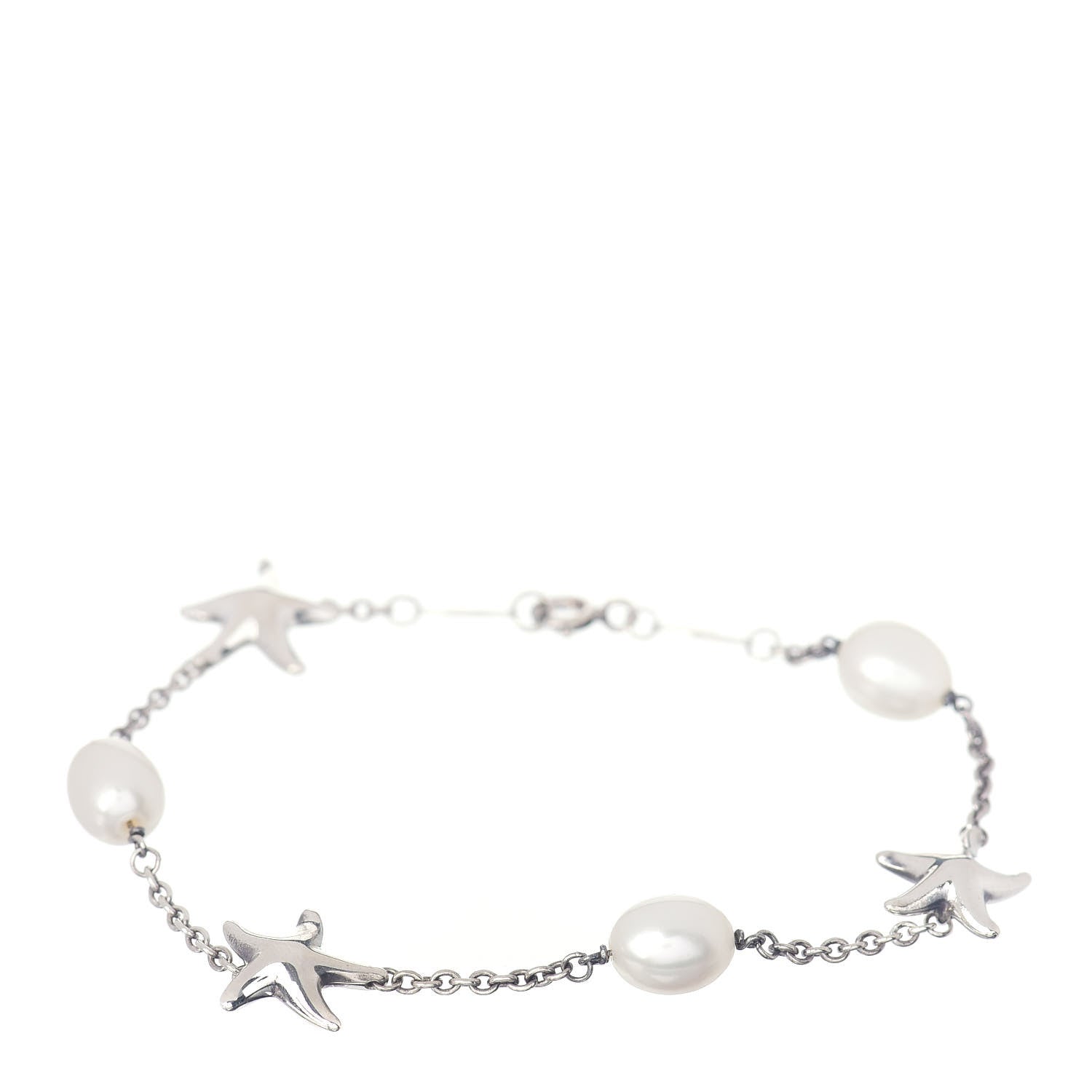 Tiffany Sterling Silver Pearl Elsa Peretti Starfish Bracelet 1 of 4
