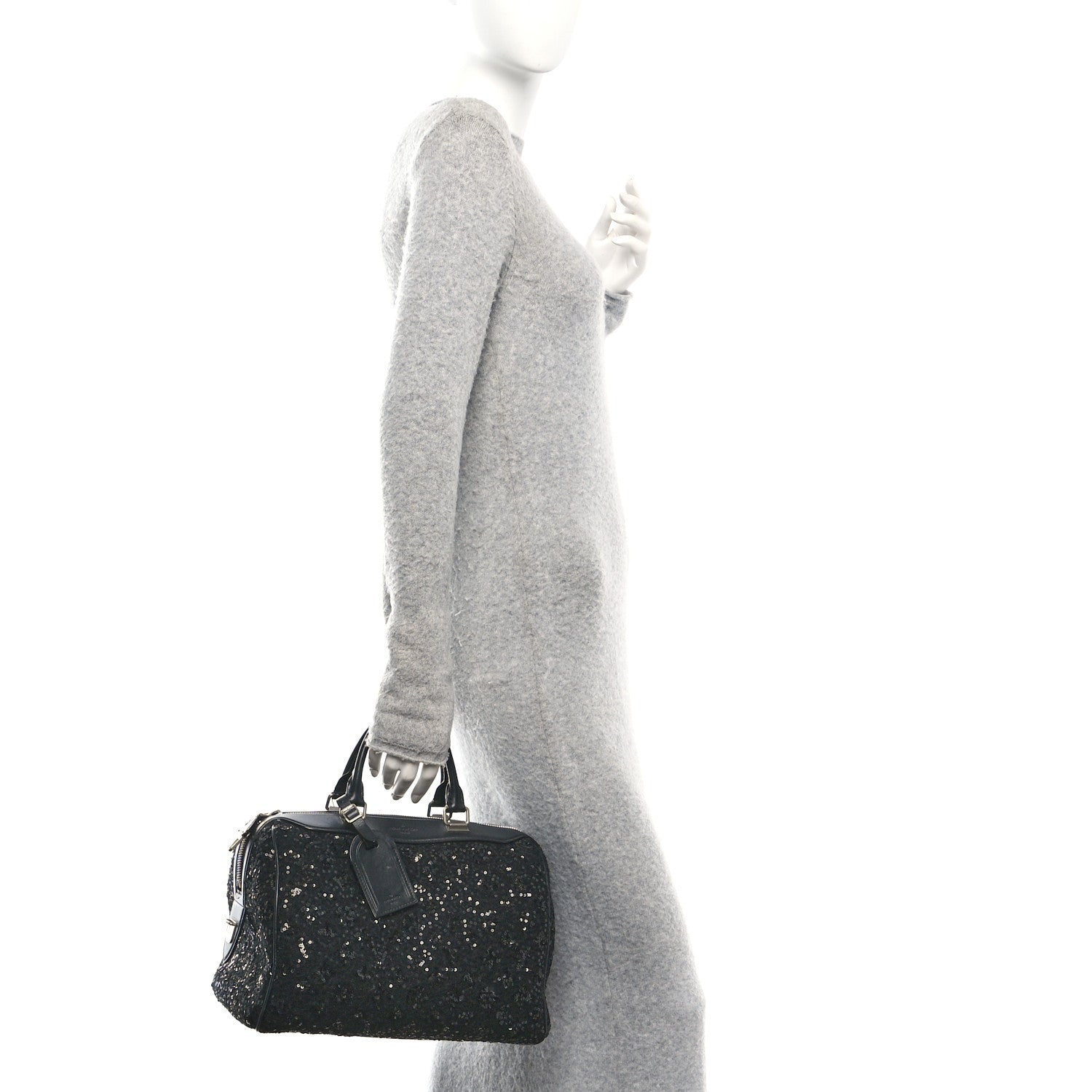 Louis Vuitton Sequin Monogram Sunshine Express Speedy Black 2 of 9