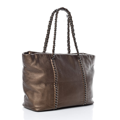 Chanel Deerskin Luxe Ligne Tote Khaki 3 of 9