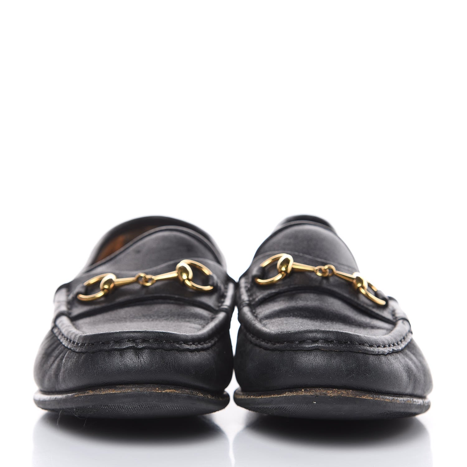 Gucci Calfskin Womens 1953 Horsebit Loafers 38 Black 2 of 14