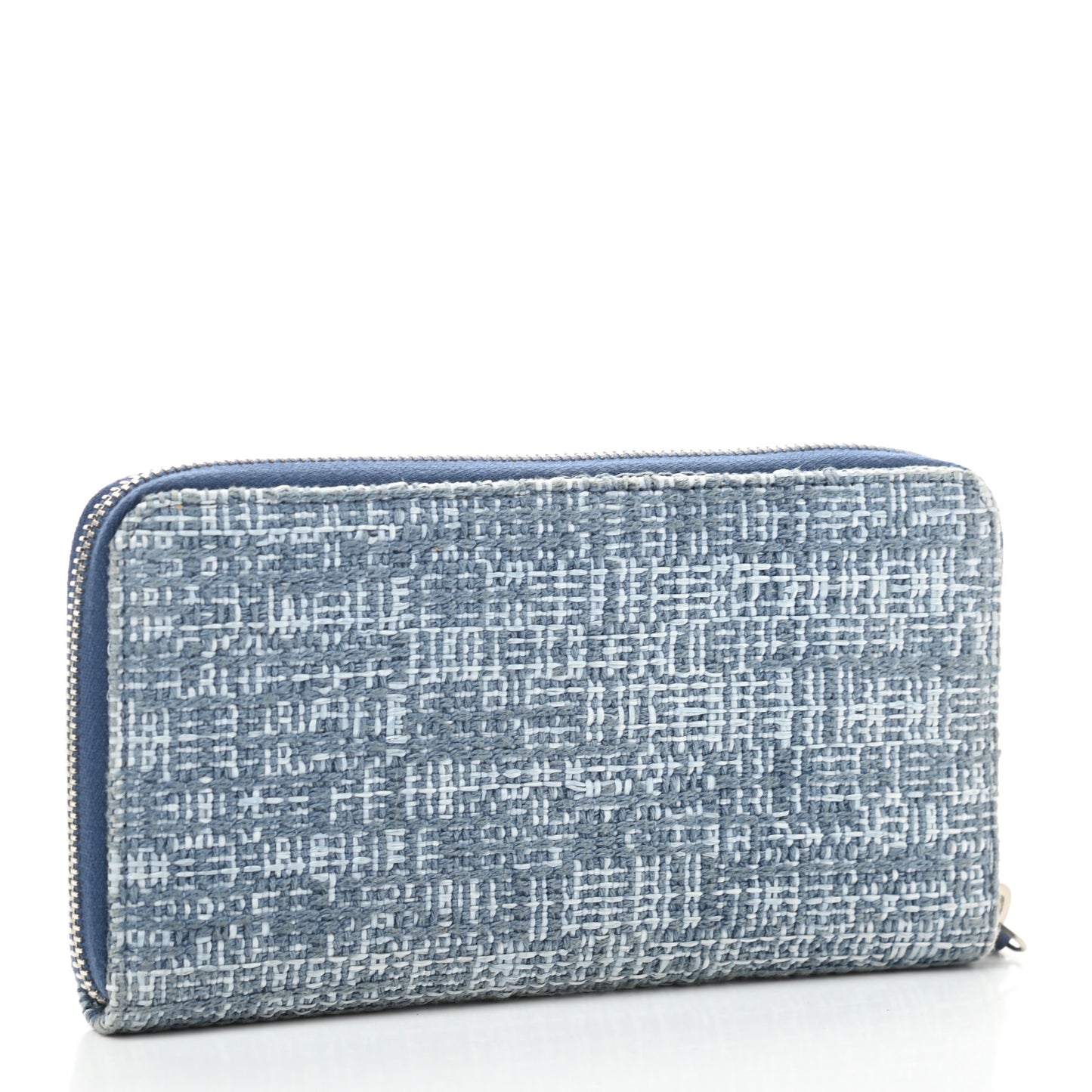 Canvas Deauville Large Zip Around Wallet Blue