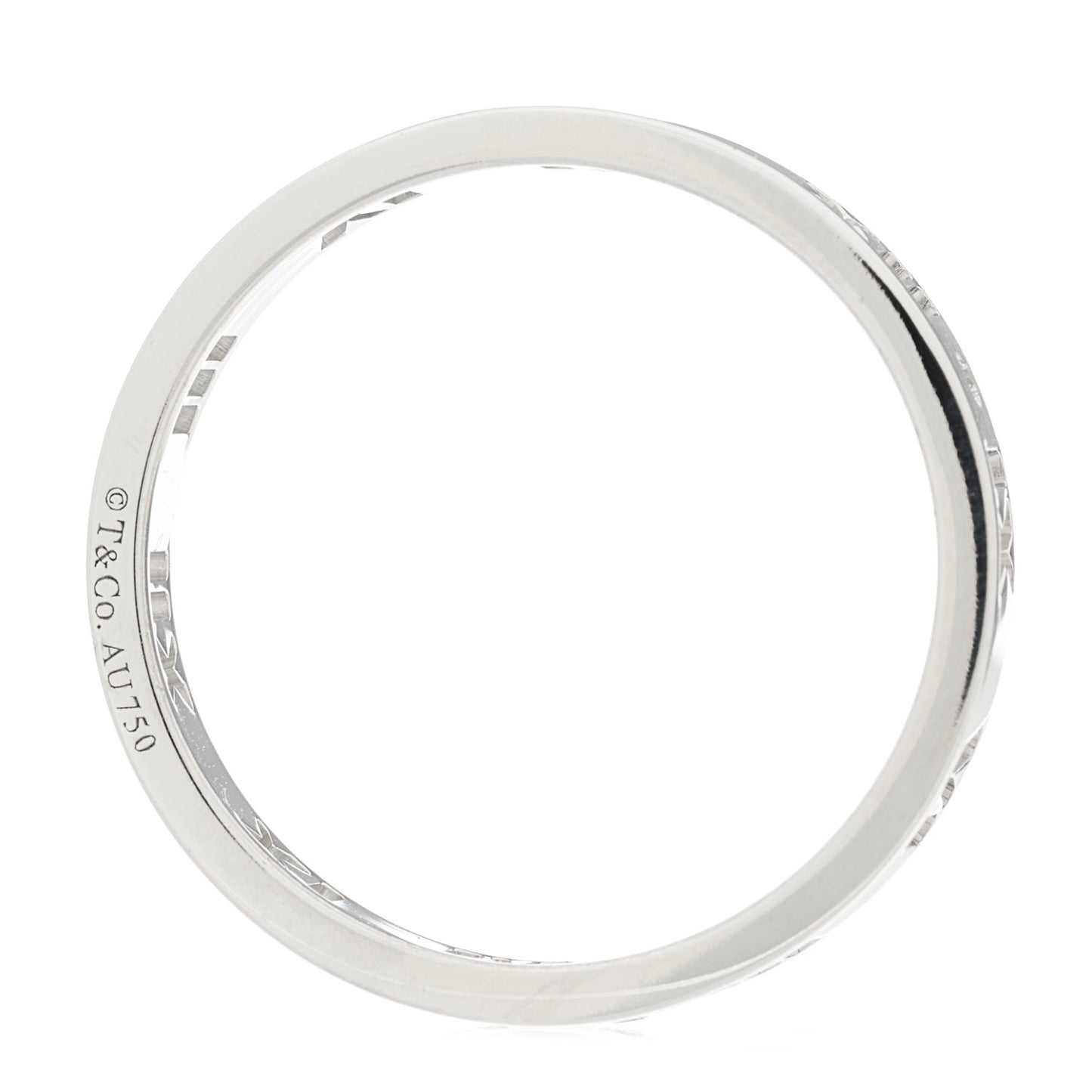 18K White Gold Diamond Atlas Pierced Ring 60 9