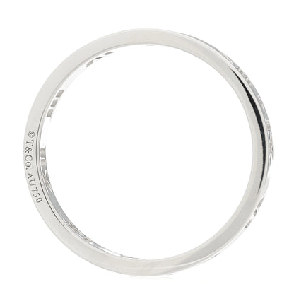 Tiffany 18K White Gold Diamond Atlas Pierced Ring 60 9 4 of 5