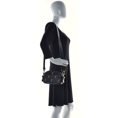 Chloe Smooth Calfskin Little Horses Embroidered Shoulder Bag Black 2 of 10