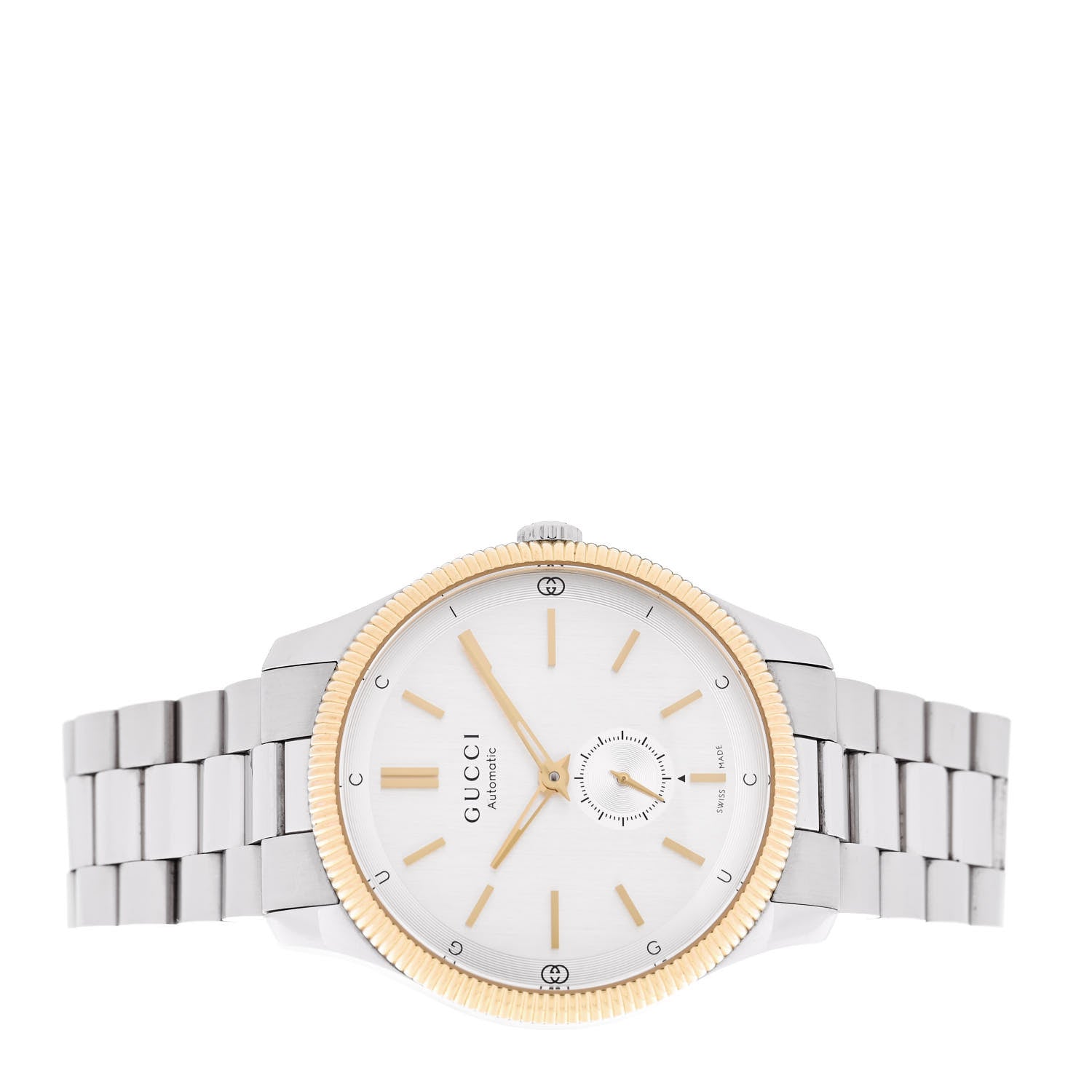 Gucci Stainless Steel 40mm G-Timeless Two Tone Automatic Watch Silver 2 of 5
