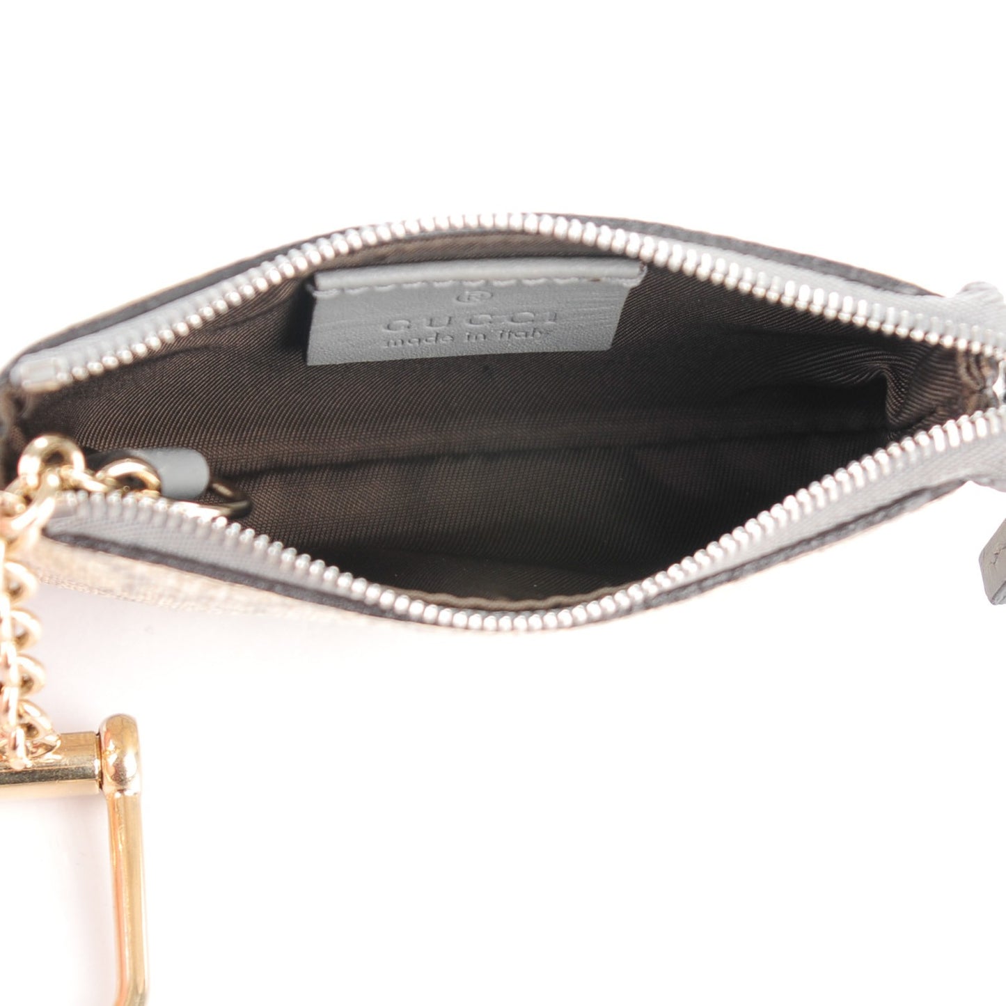 GG Supreme Monogram Key Case Ecru Grigio