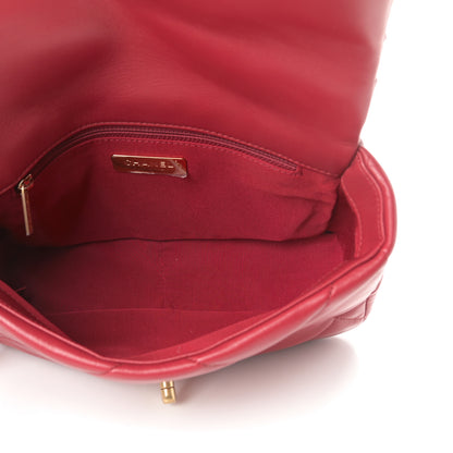 Chanel Goatskin Quilted Medium Chanel 19 Flap Red 5 of 11