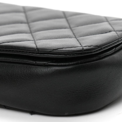 Chanel Calfskin Quilted Coco Mail Clutch With Chain Black 11 of 12