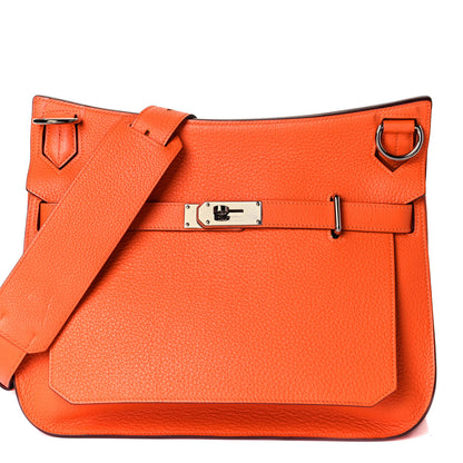 Hermes Taurillon Clemence Jypsiere 31 Orange 7 of 12