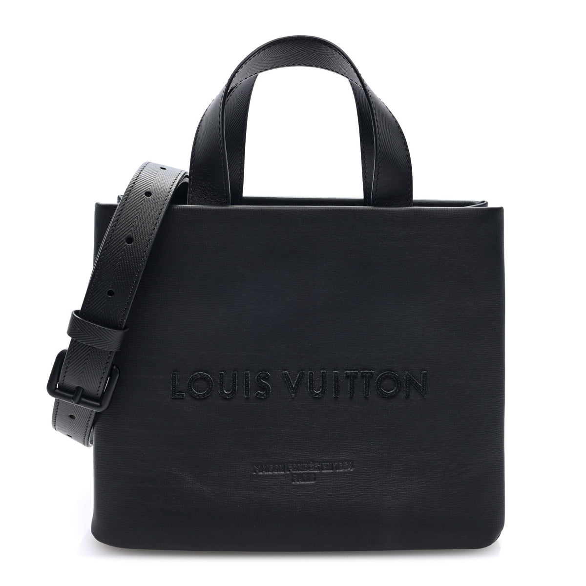 Calfskin Mini Shopper Tote  Black