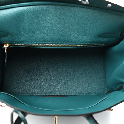 Hermes Togo Matte Alligator Birkin Touch 30 Vert Bosphore 5 of 11