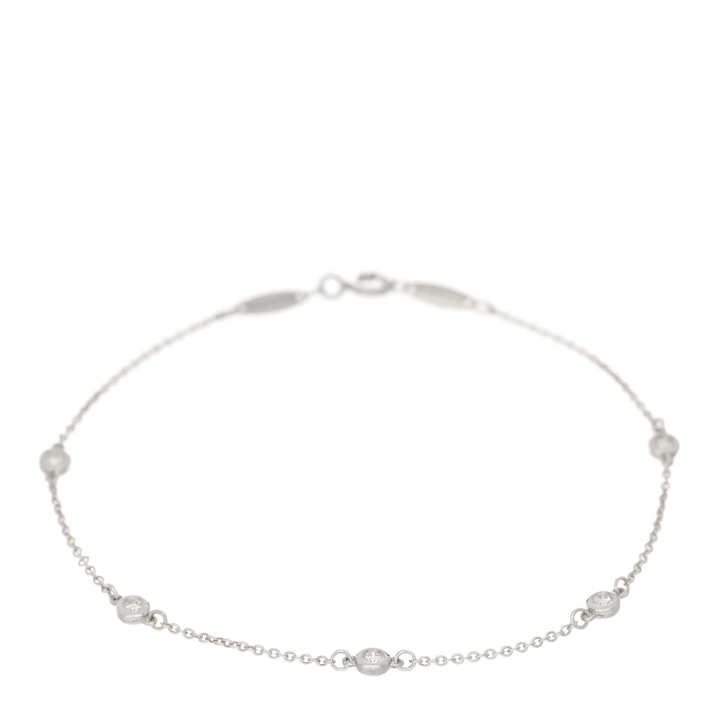 Sterling Silver Diamond .15ct Elsa Peretti Diamonds By The Yard Bracelet