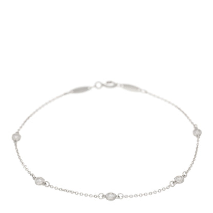 Tiffany Sterling Silver Diamond .15ct Elsa Peretti Diamonds By The Yard Bracelet 1 of 4