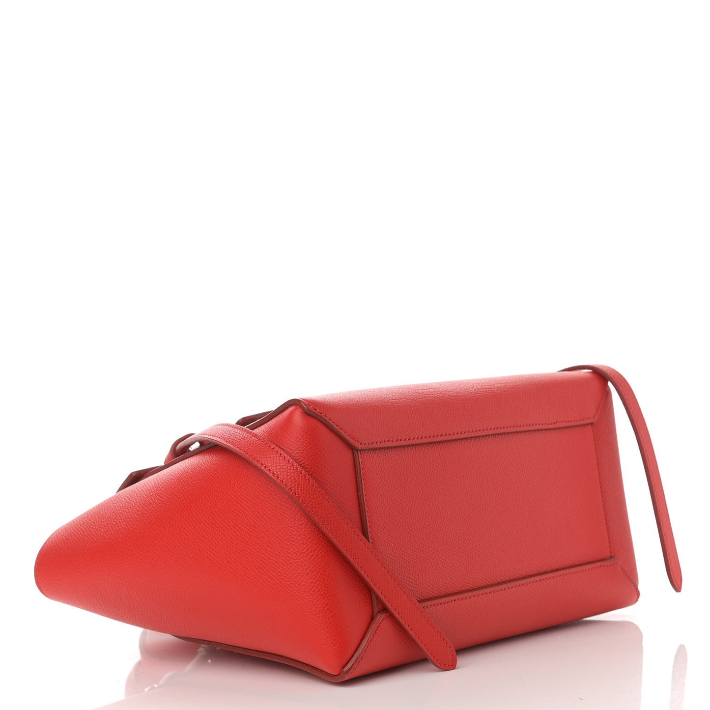 Grained Calfskin Micro Belt Bag Bright Red