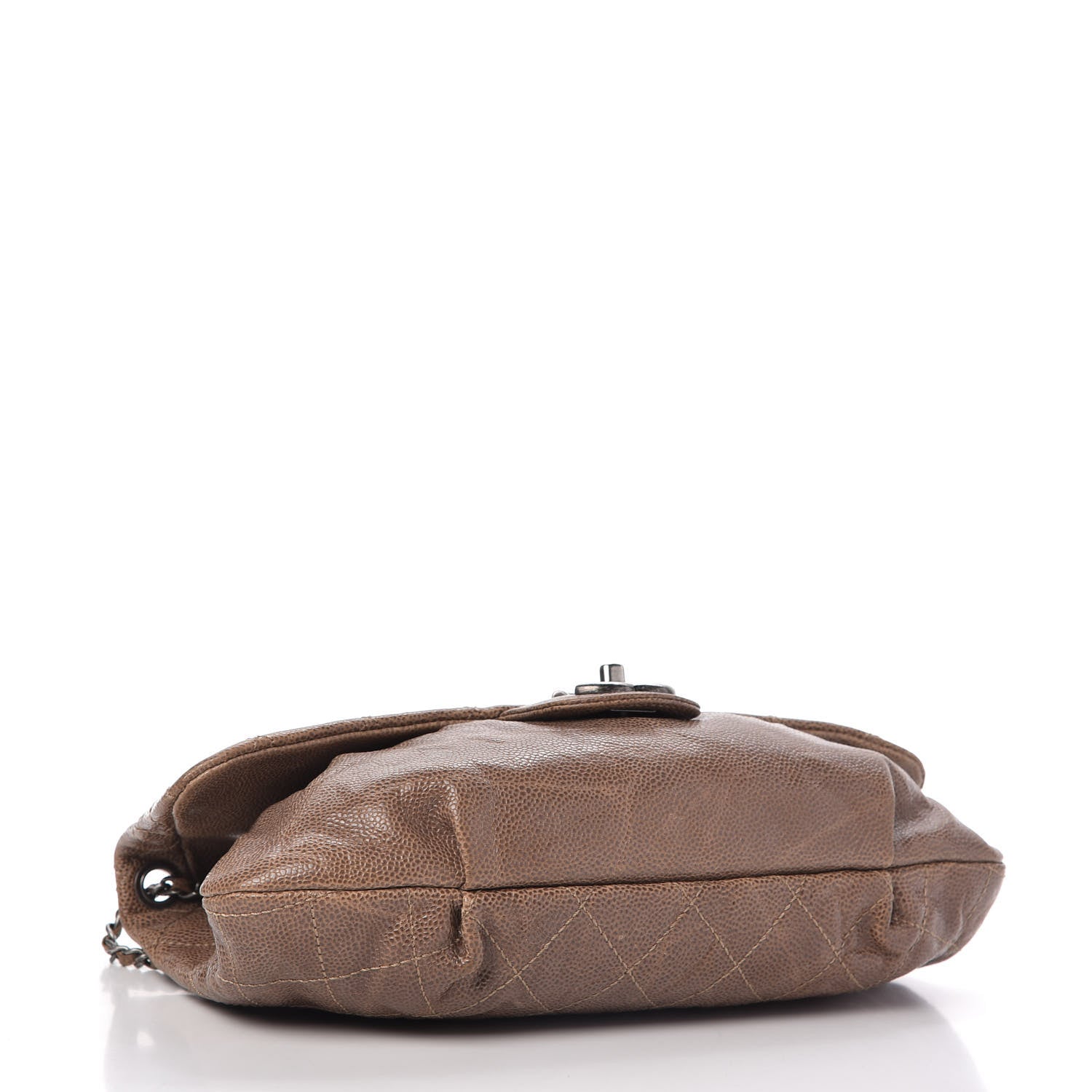 Chanel Caviar Quilted Medium Elastic Flap Brown 4 of 10