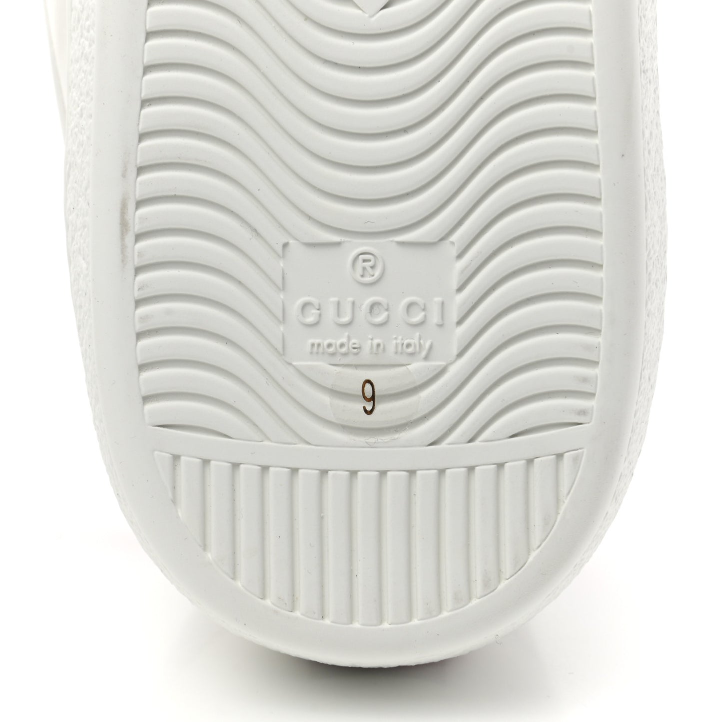 Calfskin Web Mens Gucci Band Ace Sneakers 9 White