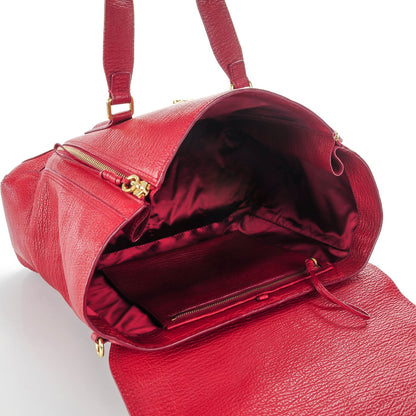 3.1 Phillip Lim 3.1 Textured Calfskin Large Pashli Satchel Crimson 5 of 7