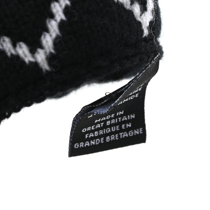Chanel Cashmere Blend CC Gloves Black White 6 of 6
