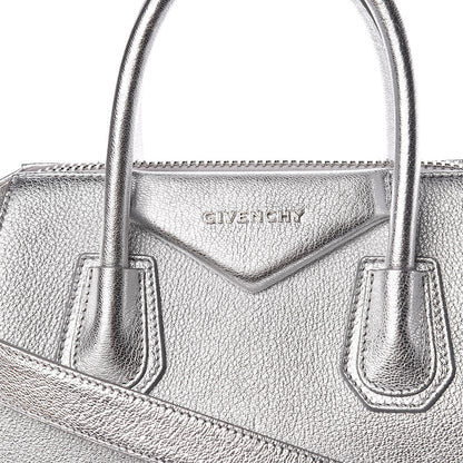 Givenchy Metallic Sugar Goatskin Small Antigona Silver 10 of 10