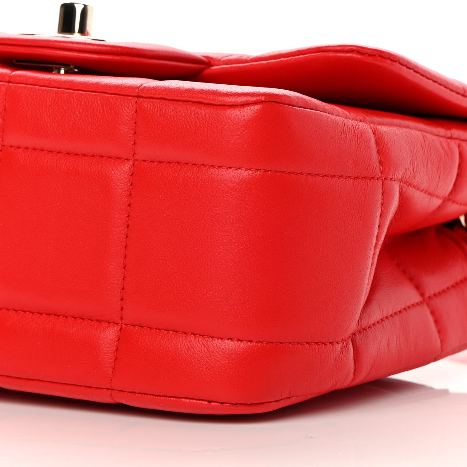 Chanel Lambskin Resin Crystal Square Quilted Monacoco Mini Flap Red 10 of 11