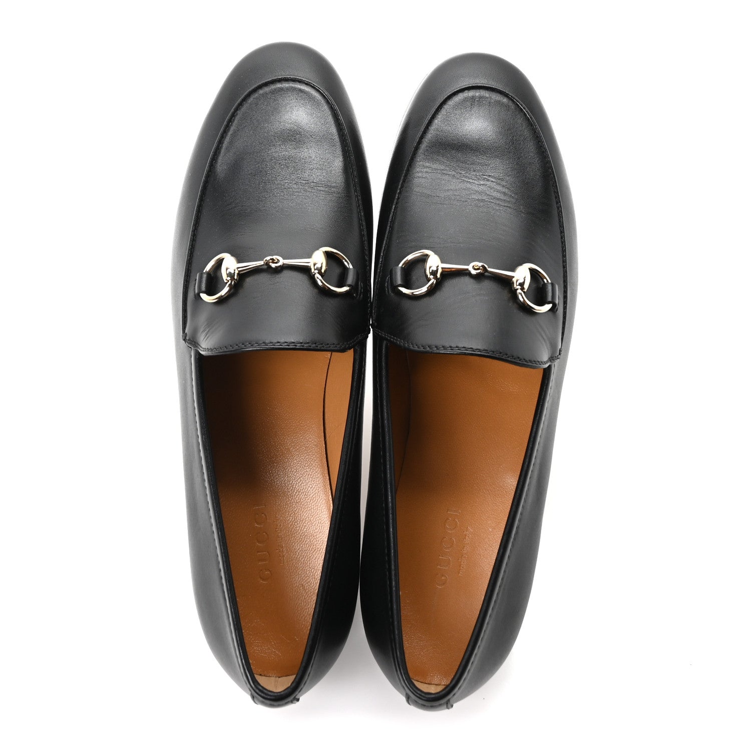 Gucci Calfskin Womens Jordaan Loafers 37 Black 2 of 10