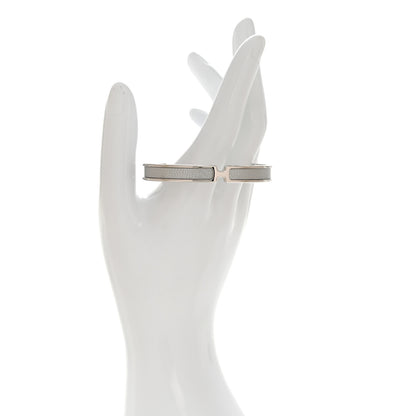 Hermes Metallic Chevre Chamkilight Olympe Bracelet T2 Silver 2 of 5