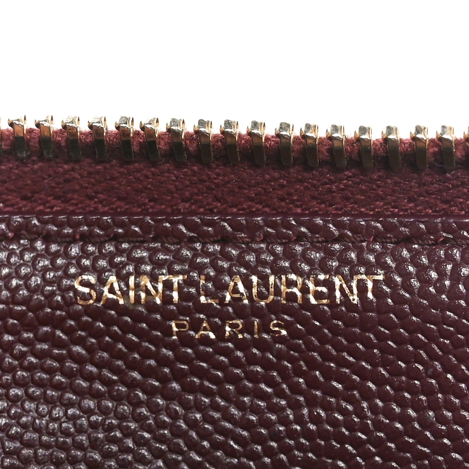 Saint Laurent Grain De Poudre Matelasse Chevron Monogram Zip Around Wallet Rouge Legion 6 of 10