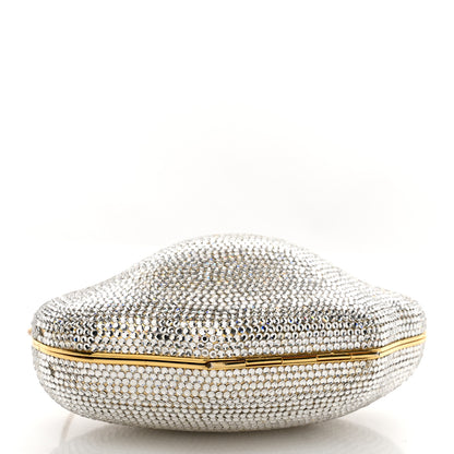 Judith Leiber Swarovski Crystal Minaudiere Clutch Silver 4 of 12