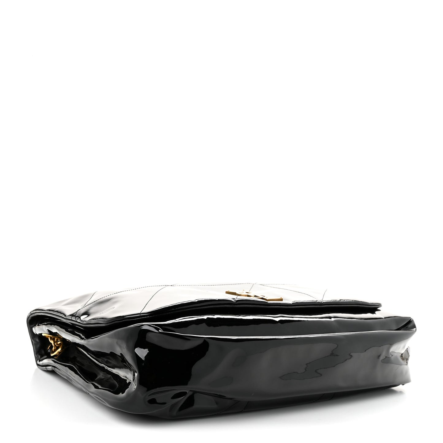 Patent Matelasse Monogram Large Jamie 4.3 Black