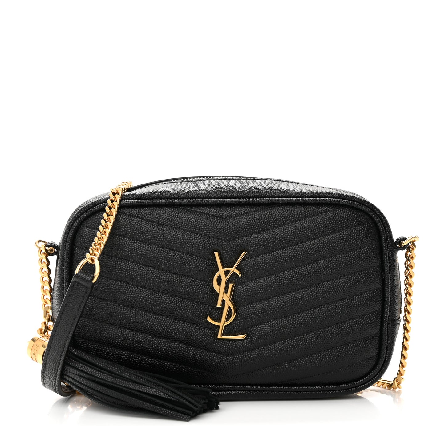 Grain De Poudre Matelasse Monogram Mini Lou Camera Bag Black
