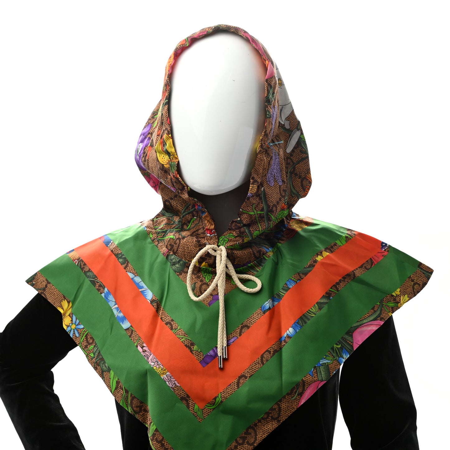 Polyamide Flora Monogram Rain Hood Green