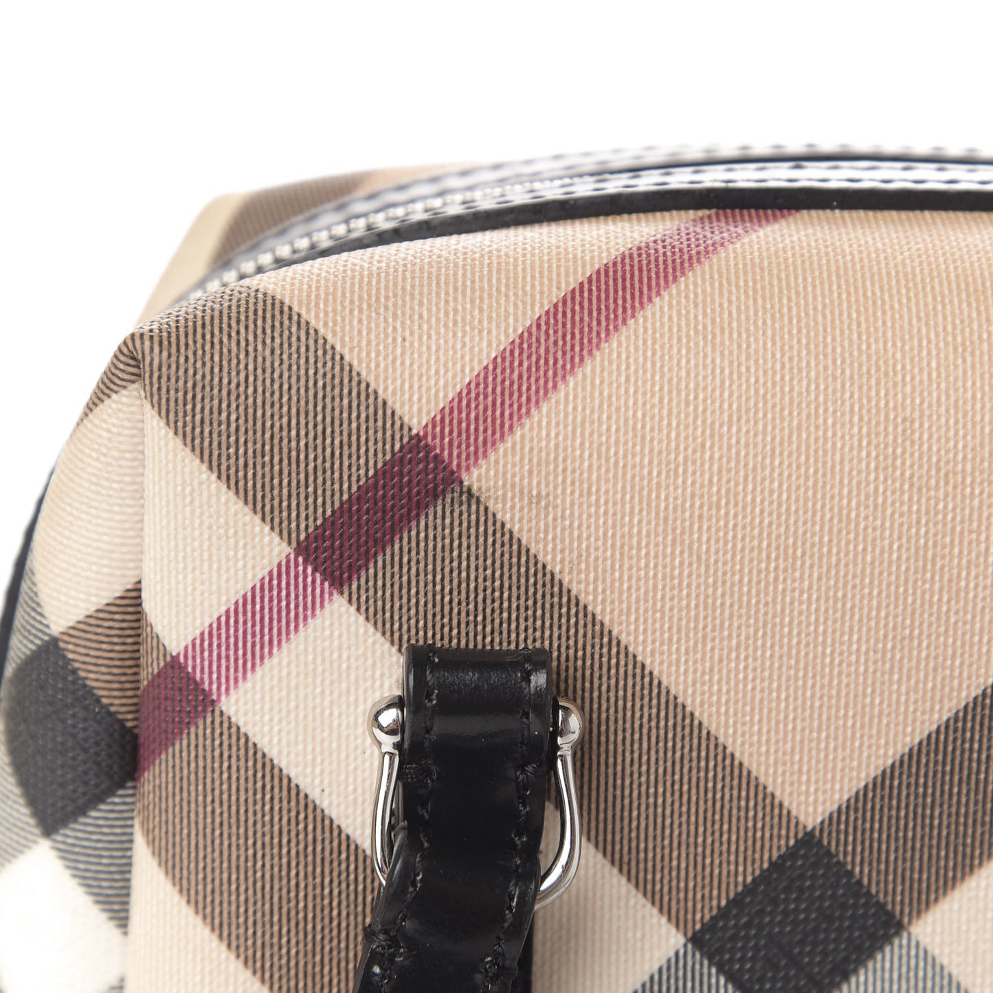 Patent Trim Nova Check Tote Black